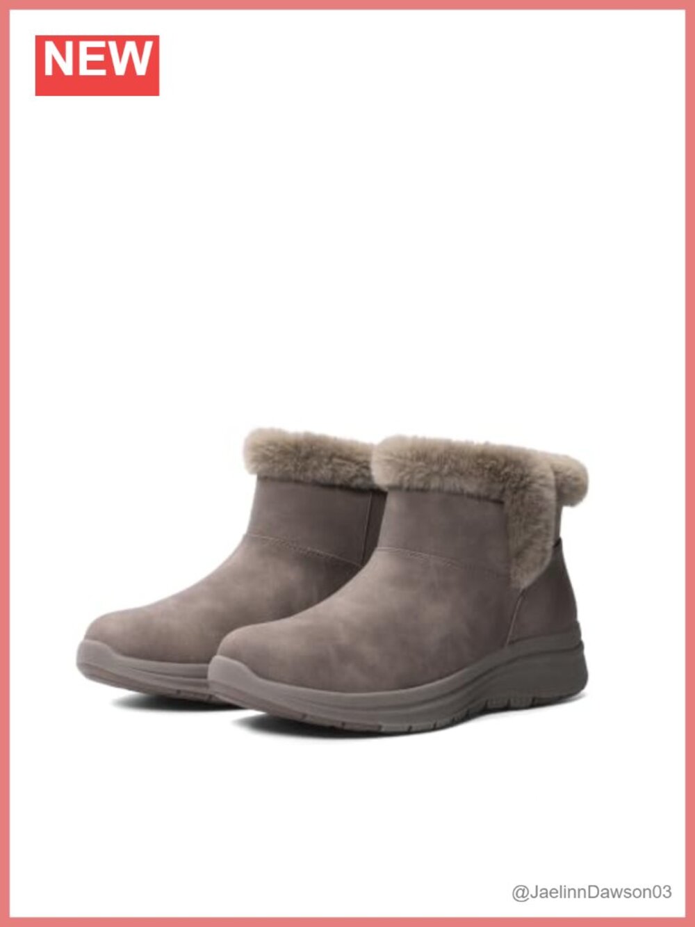 Women's Winter Snow Boots Faux Leather Faux Fur Lined Ankle Booties